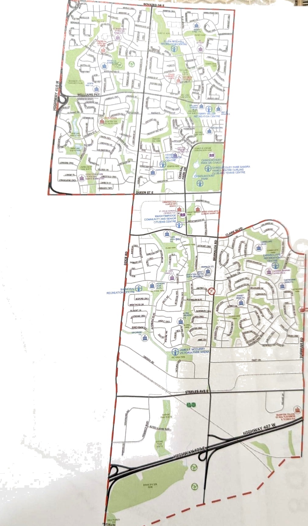 Map of Brampton Ward 7